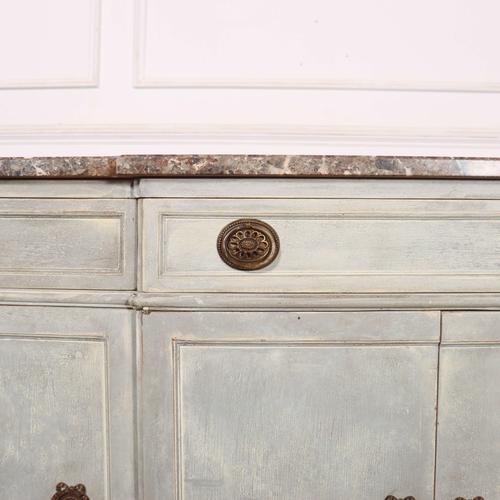 Brown French Marble Top Sideboard, 1890s For Sale - Image 8 of 13