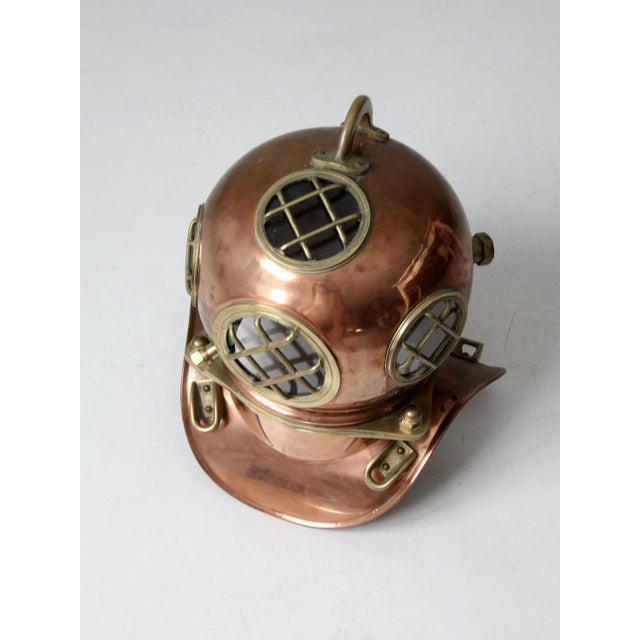 Antique Copper Diving Helmet For Sale - Image 6 of 12