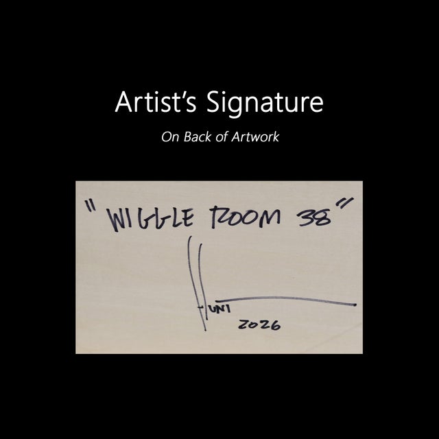 Wiggle Room 38 - Original Mid-Century Modern Color Field Resin Mixed Media Wall Art For Sale - Image 9 of 9