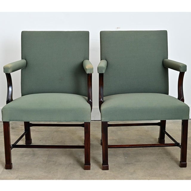 Mid 19th Century English 19th Century Pair of Georgian Armchairs For Sale - Image 5 of 12