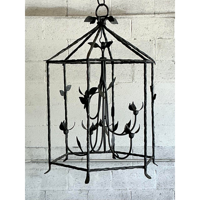 Vintage Regency Vine Candle Lantern For Sale In West Palm - Image 6 of 6