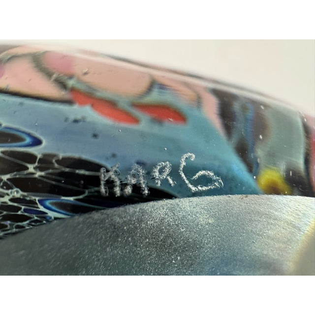 Mid 20th Century Signed Karg Studio Art Glass Paperweight Orb For Sale - Image 9 of 11