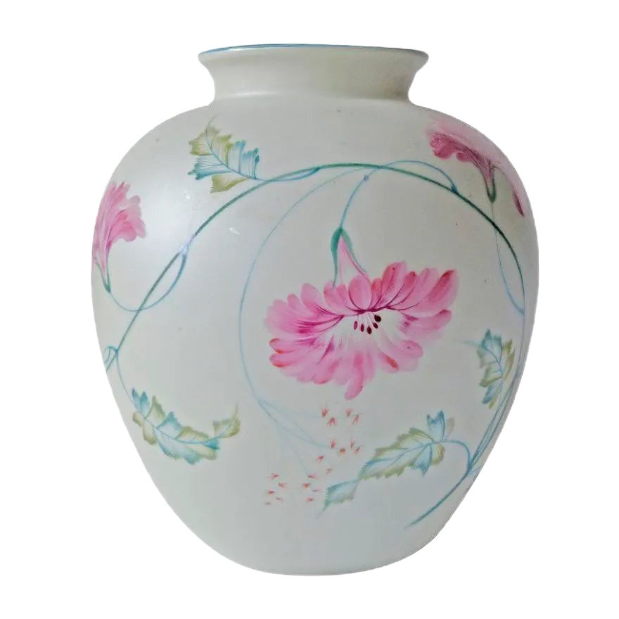 洋書 Porzellanmalerei Faszination Rosen Hand Painted Porcelain Vase by M.S. for Rosenthal Germany