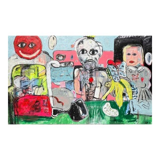 Scott Harper Mixed Media Painting titled "Who Spilled the Wine" 52 x 84 2024 For Sale