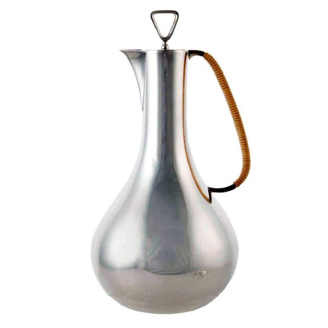 A Mid-Century Modernist coffee or tea service in sterling silver designed by Sigvard Bernadotte for Georg Jensen, circa...
