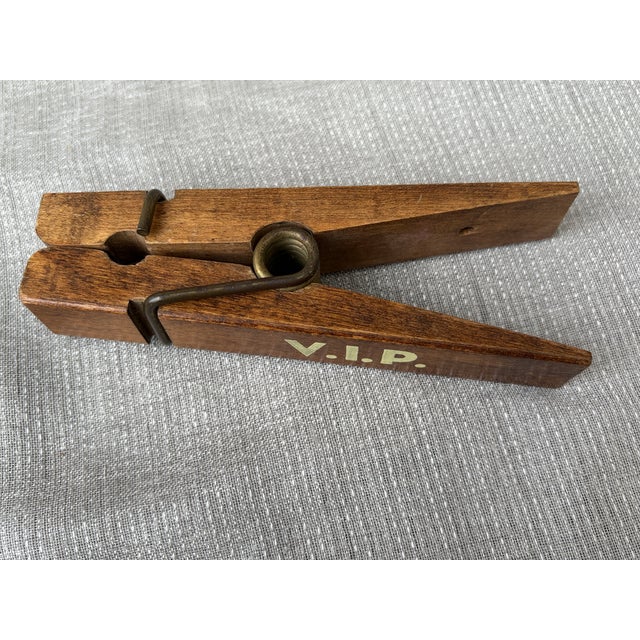 Mid 20th Century Vintage Oversized Wooden Clothespin For Sale - Image 5 of 16
