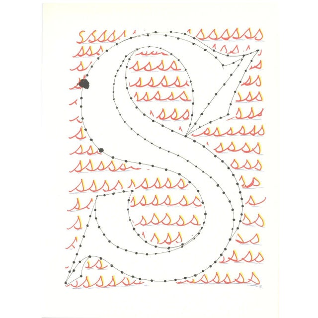 'S' from 'Hockney's Alphabet' By David Hockney 1991 Lithograph on Exhibition Fine Art Cartridge paper 38.4 x 46.4 cm...