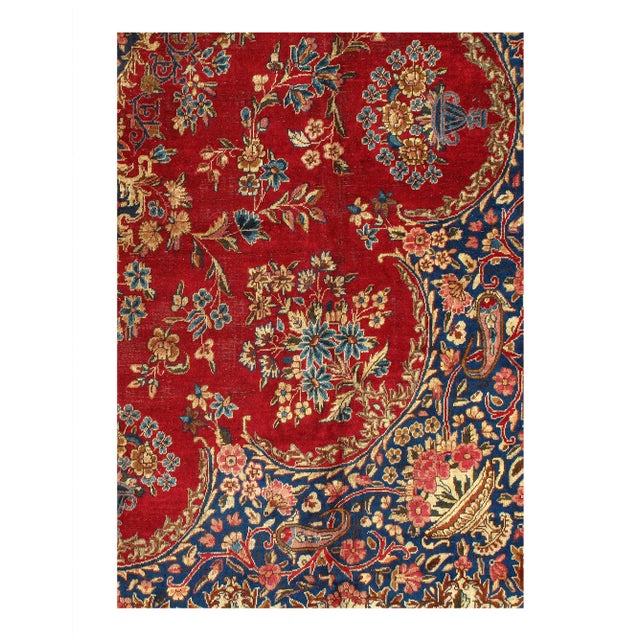 Kerman rugs and carpets are perhaps one of the most recognizable within the antique rug category. A typical pattern for...