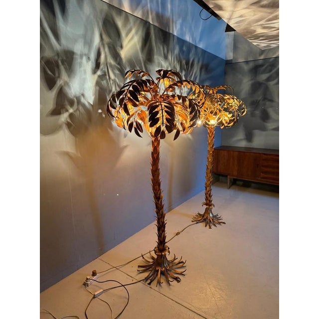 German Palm Tree Floor Lamps by Hans Kögl, 1970s, Set of 2 For Sale - Image 6 of 16