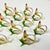 Ceramic Vintage Minimalist Japanese Hollywood Regency Majolica Butterfly Flora Porcelain Napkin Rings - Set of 12 For Sale - Image 7 of 18