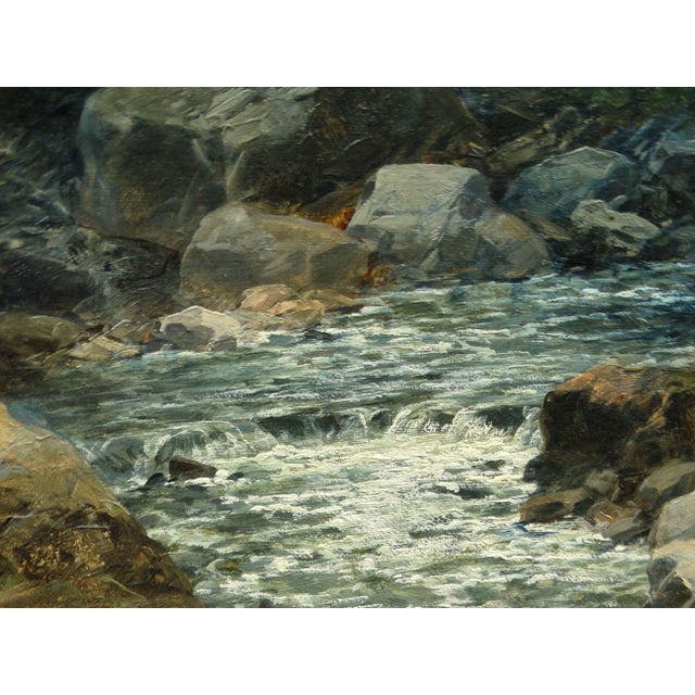Wood 'Waterfall in the Dales' Landscape, John Brandon Smith (1848-1891) For Sale - Image 7 of 12