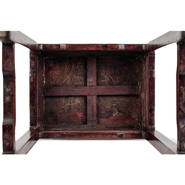 Brown Antique Chinese Rosewood Nesting Tables With Traditional Horse Hoof Feet For Sale - Image 8 of 14