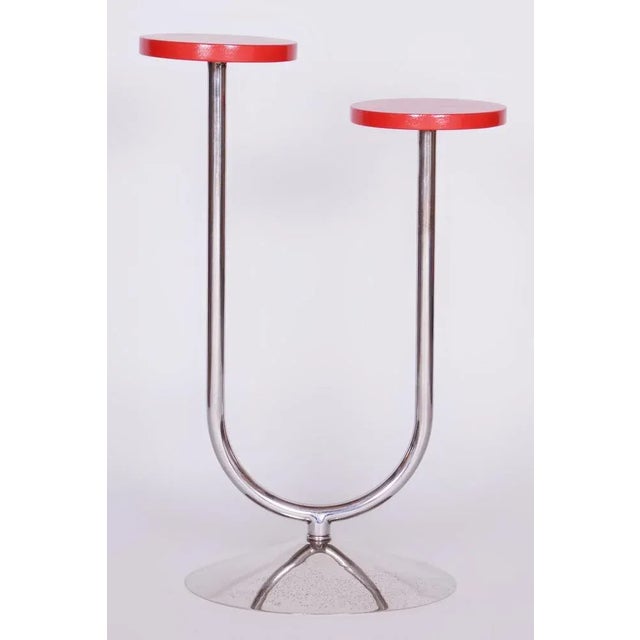 Bauhaus Chrome Flower Stand by Robert Slezak, 1930s, in Good conditions. Designed 1920 to 1949 This piece is attributed to...