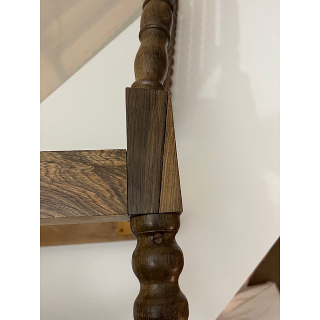 Mid 19th Century Antique French Bobbin Chair, Ebonized Wood, c.1800's With Upholstered Seat For Sale - Image 5 of 7