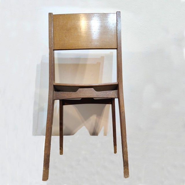 Set of Mid-Century Beech Desk Chairs For Sale - Image 15 of 16