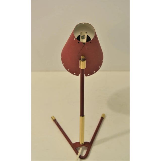 Red Swedish Modern Style Table Lamp, Sweden, 1940s For Sale - Image 8 of 11