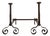 Antique Wrought Iron Andirons, 1890s, Set of 3 For Sale