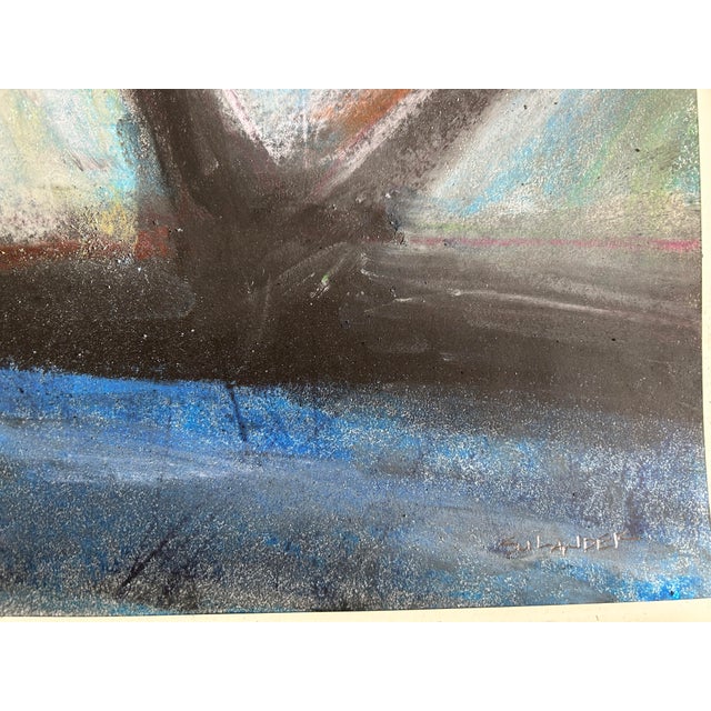 Original pastel abstract drawing on paper by Erik Sulander. Signed, but unframed. Interpretive Insight: This piece can be...