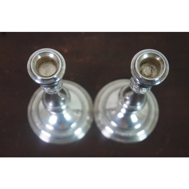 Late 20th Century Israeli Judaica Ben Zion Sterling Silver Shabbat Candle Holders - Set of 2 For Sale - Image 6 of 11