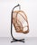 Wood Rattan Hanging Chair by Rohé Noordwolde, Holland, 1960s For Sale - Image 7 of 9