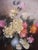 Floral Still Life with Roses, 1970s, Oil on Canvas For Sale - Image 11 of 14