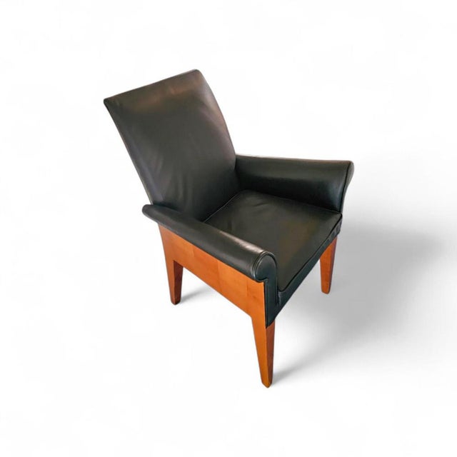 Paramount Chair in Black Leather by Philippe Starck for Driade, 1989 For Sale - Image 3 of 16