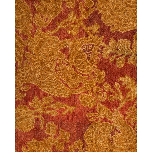 Traditional Mogul Collection Hand-Knotted Area Rug - Pink 3' 1" x 5' 0" For Sale - Image 3 of 9