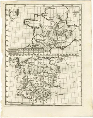 Antique Map of Gallia and Germania, 1703