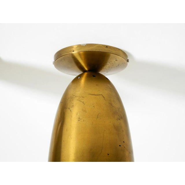 Gold Large Mid-Century Modern Brass Ceiling Lamps, 1950s, Set of 2 For Sale - Image 8 of 15