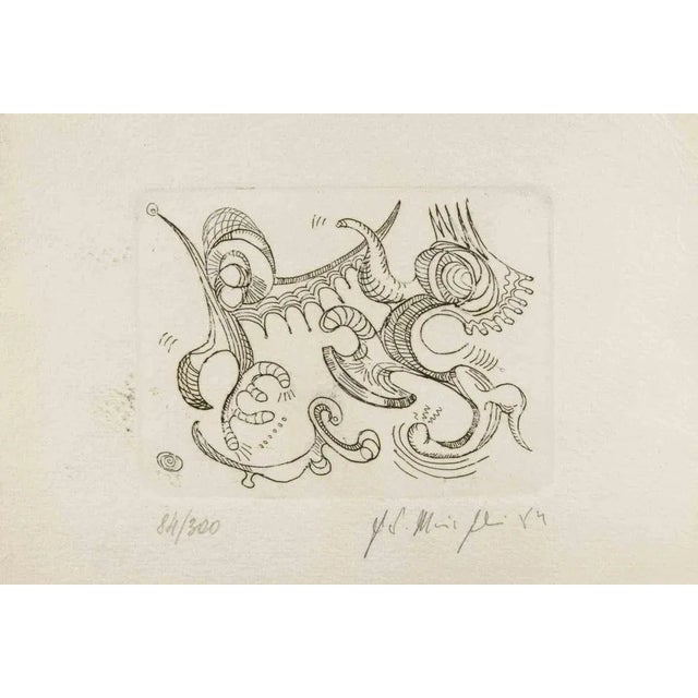 Etching realized by Fausto Maria Franchi in 1984. Edition of 84/300. Hand signed and numbered in pencil. Excellent...