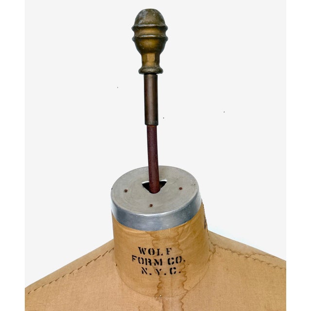 Beige Antique Tailor’s Mannequin / Dress Form, Wolf Form Co., New York, C. 1900s For Sale - Image 8 of 17