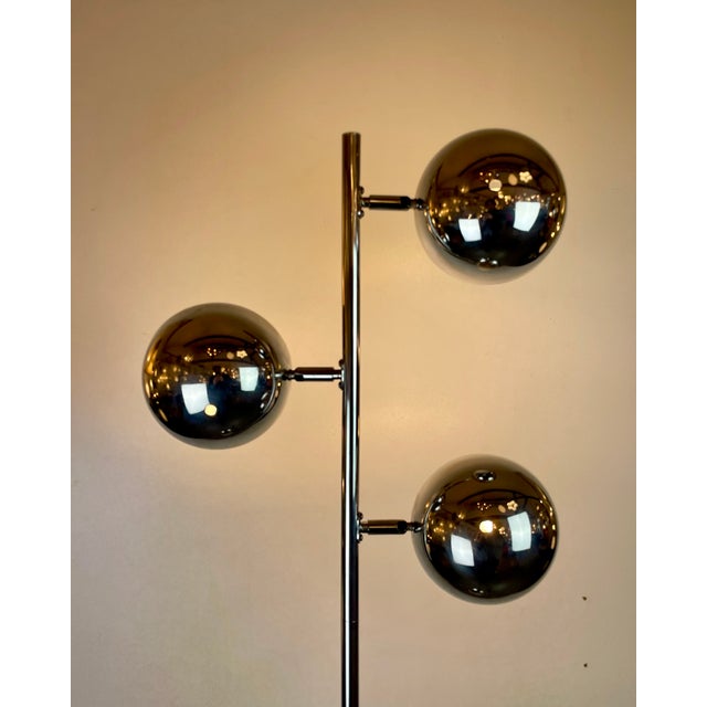 Metal Space Age Chrome Floor Lamp, 1970s For Sale - Image 7 of 13