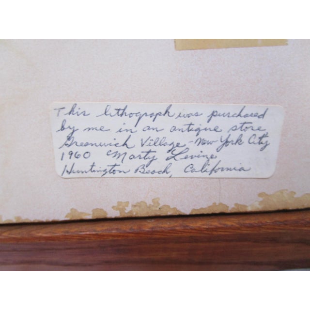 Mid-Century Modern 1940s Black and White Lithograph By Francisco Mora, Miner For Sale - Image 3 of 8