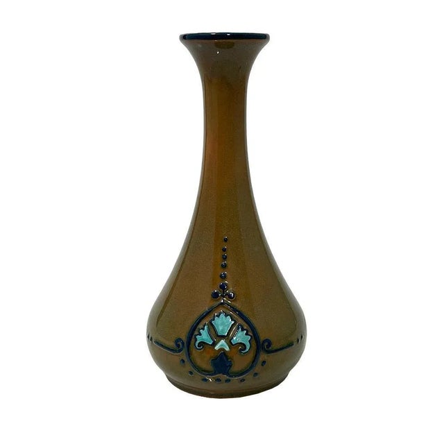 Dutch Eartheware Vase from Arnhemsche Fayencefabriek, 1910s For Sale - Image 3 of 10