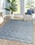 2020s 9x12 Versatile Agra Blue Allover Trellis Geometric Modern Hand Knotted Wool Rug For Sale - Image 5 of 6