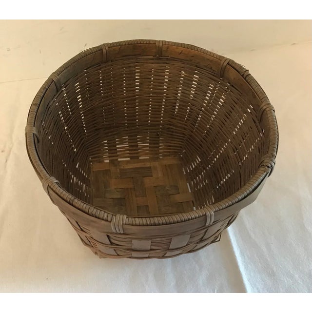 Vintage Woven Planter Basket For Sale - Image 4 of 6
