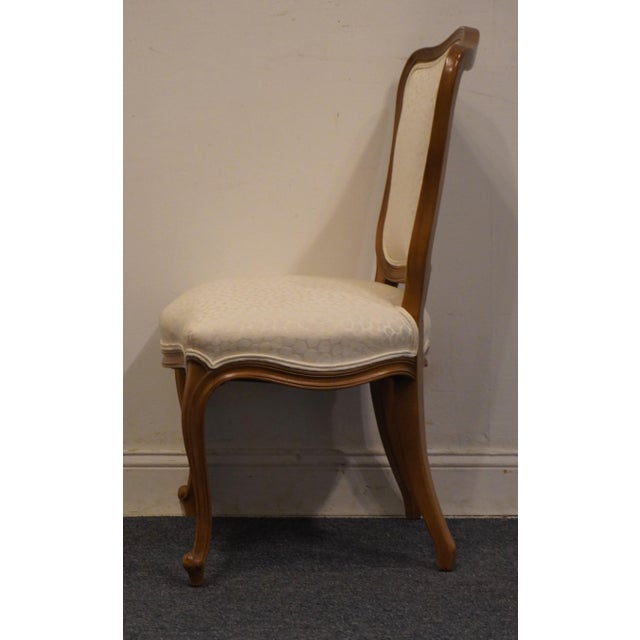 Late 20th Century Drexel Furniture Country French Provincial Style Upholstered Dining Side Chair For Sale - Image 5 of 8