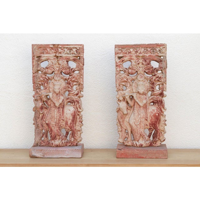Indian Set of 2, Vintage Krishna Statues For Sale - Image 3 of 9