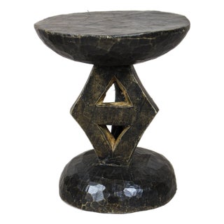 Tonga Stool in Wood For Sale
