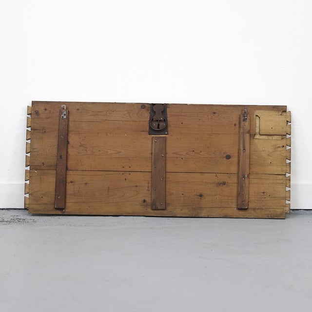 Wood Rustic Folk Art Painted Bridal Wall Panel For Sale - Image 7 of 11