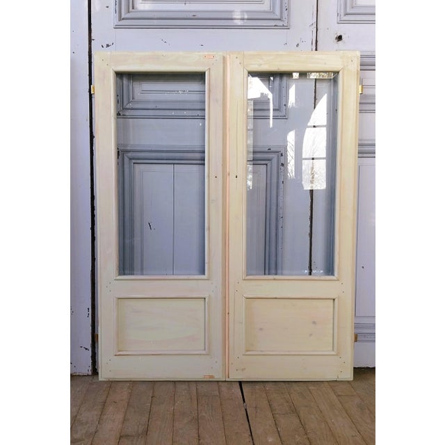 1980s Vintage Glass Doors with Beveled Glass, 1980, Set of 2 For Sale - Image 5 of 14