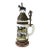 Commemorative Early 20th-Century German Reservist Stein in Porcelain and Pewter For Sale