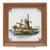 Hand-Painted Dutch Makkum Windmill Ceramic Tile by Tichelaars Koninklijke, Framed – Holland For Sale