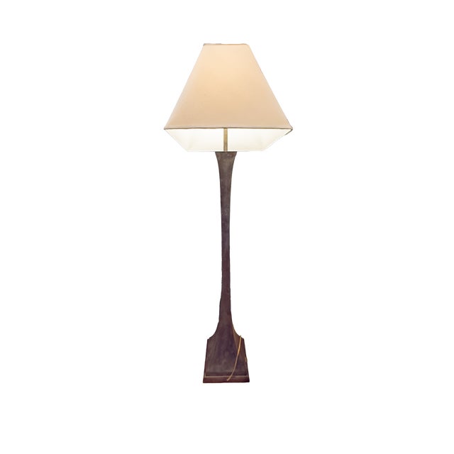 1960s Verdigris Bronze Floor Lamp For Sale - Image 9 of 14