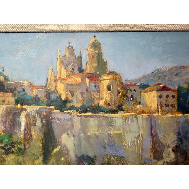 Vintage Original Segovia Spain Cityscape Expressive Artur Wasner Oil Painting For Sale - Image 12 of 14
