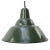 Vintage British Industrial Green Enamel Pendant Light For Sale - Image 5 of 5