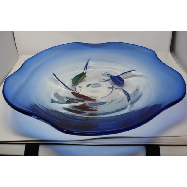 Blue Aquarium Centerpiece by Pino Signoretto For Sale - Image 8 of 8
