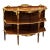 Luxury French Open Console Table With Hand-Gilded Gold Leaf Details & Solid Wood Shelving For Sale
