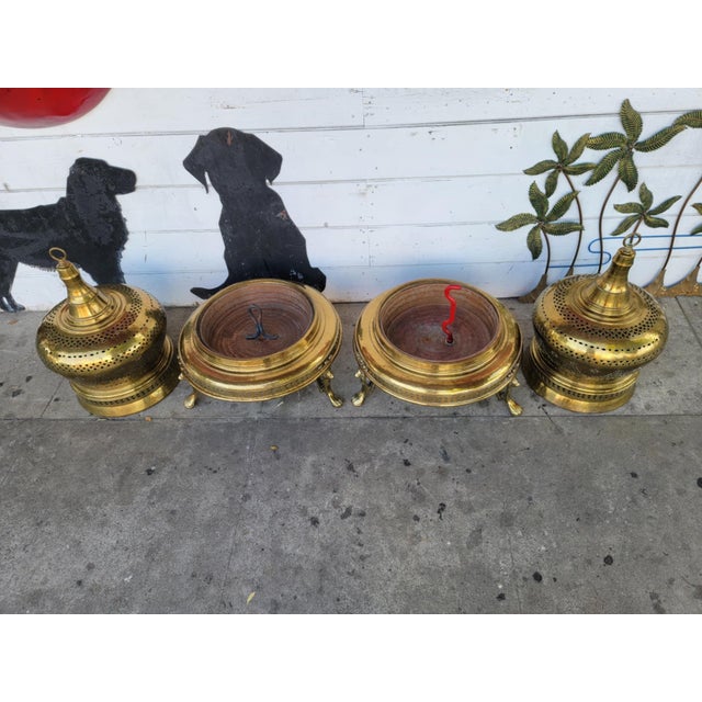 French 1960s Two French Style Brass & Copper Bell Brazier Heater For Sale - Image 3 of 18