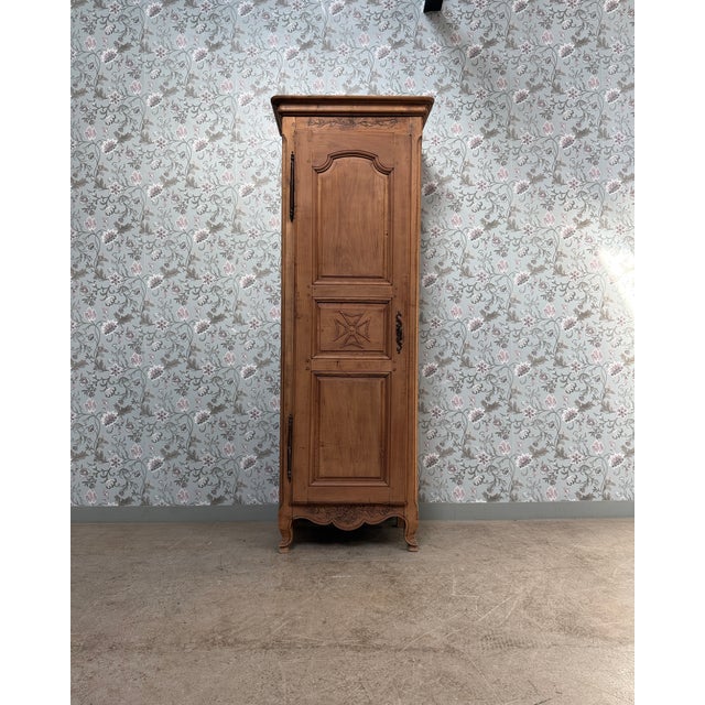 Antique Cherrywood Bonnetière with Clock For Sale - Image 13 of 13